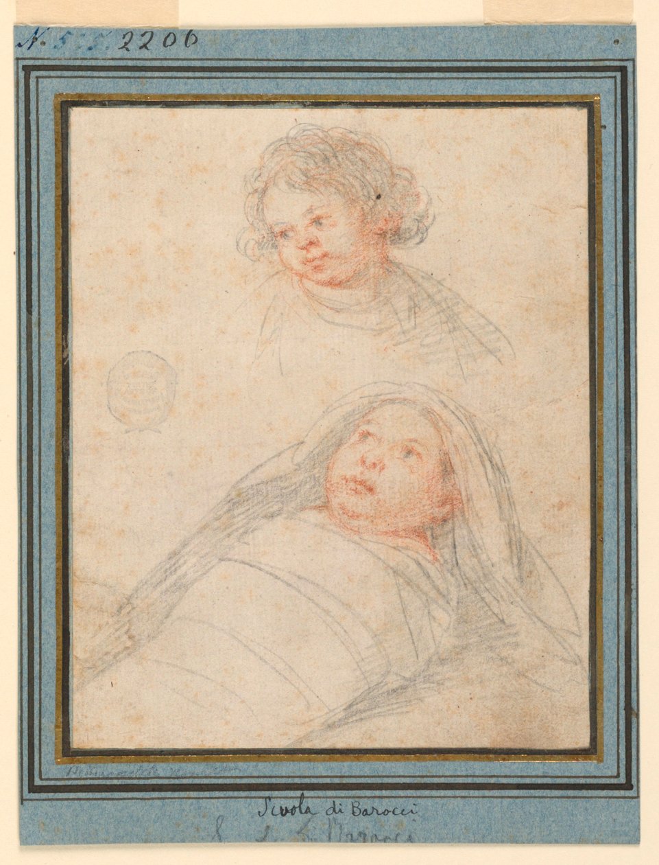 Ritratto di un ragazzo e un bambino fasciato da Unknown artist
