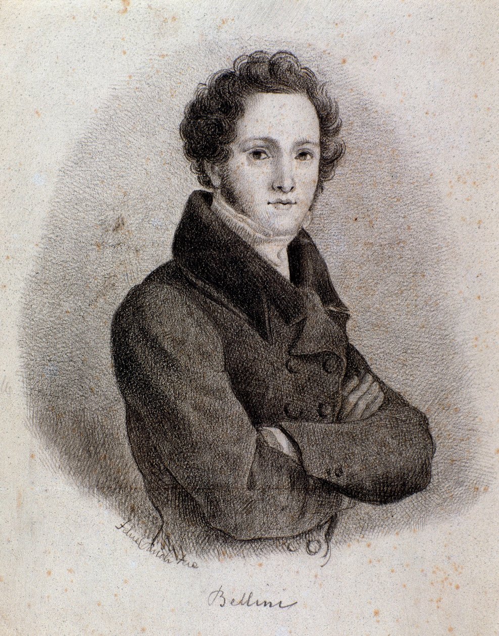 Ritratto del compositore italiano Vincenzo Bellini (incisione, XIX secolo) da Unknown artist