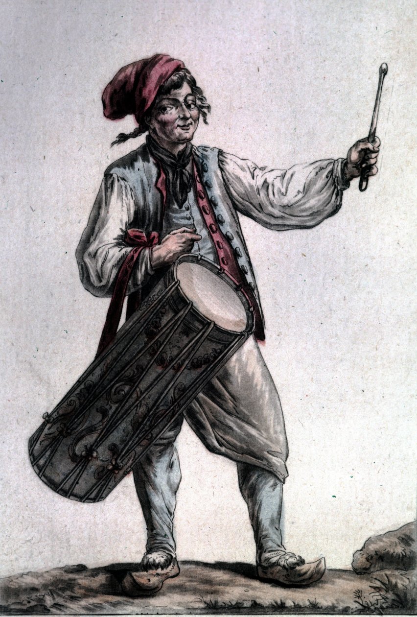 Ritratto del tenore francese Antoine Trial (1736 - 1795) nel ruolo di Père la Joie in "I Mietitori" di André Modeste Grétry, Parigi 1787 da Unknown artist