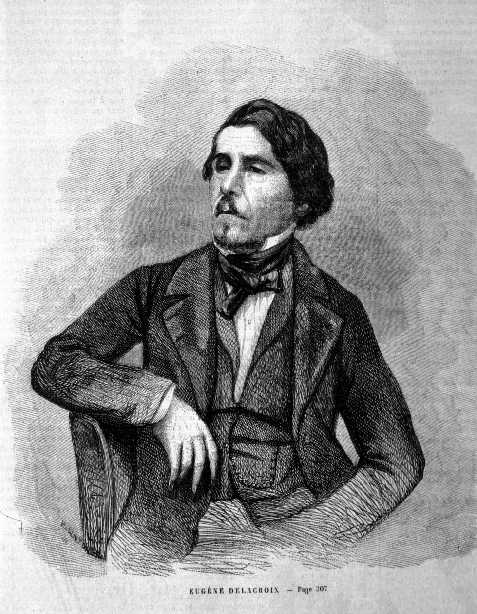 Ritratto del pittore Eugène Delacroix (1798 - 1863) da Unknown artist