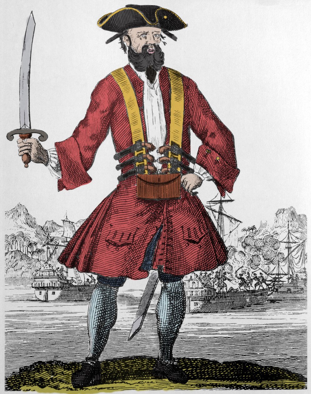 Ritratto del pirata Edward Teach detto Barbanera da Unknown artist