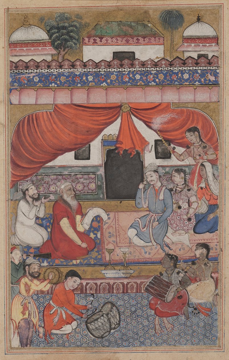 Preparativi per il matrimonio di Mahmuda con il giovane visir, da un Tuti-nama (Storie di un pappagallo): Trentatreesima notte da Unknown artist