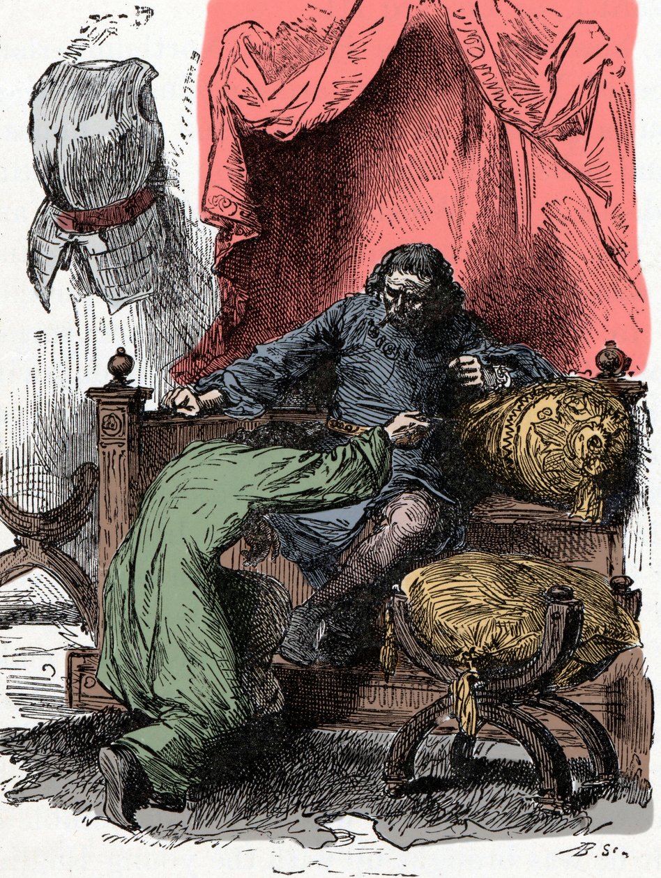 Il principe Enrico offre la sua vita quando suo padre dubita della sua lealtà restituendo la corona - Principe Enrico (noto anche come Bolingbroke, Enrico IV d