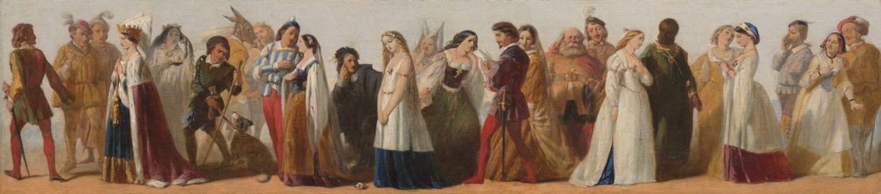 Processione di personaggi dalle opere di Shakespeare da Unknown artist