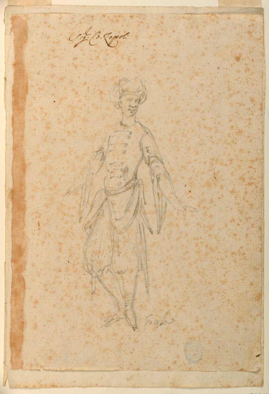 Progetto per un costume da balletto di un giullare orientale da Unknown artist
