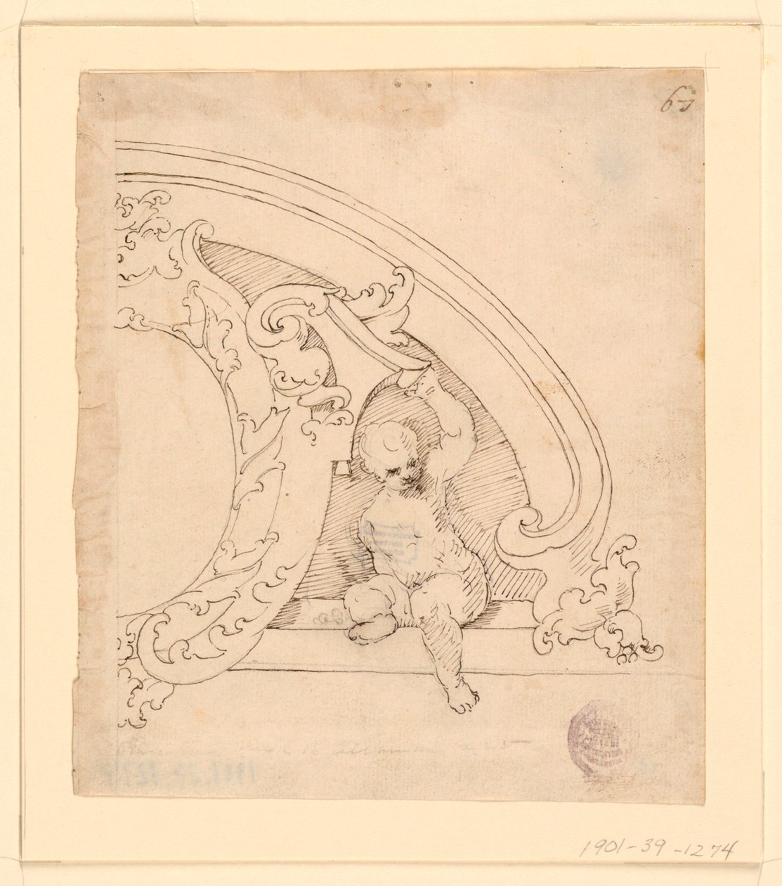 Progetto per un frontone decorativo da Unknown artist