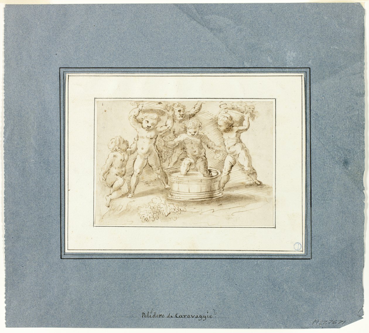 Putti che fanno il vino da Unknown artist