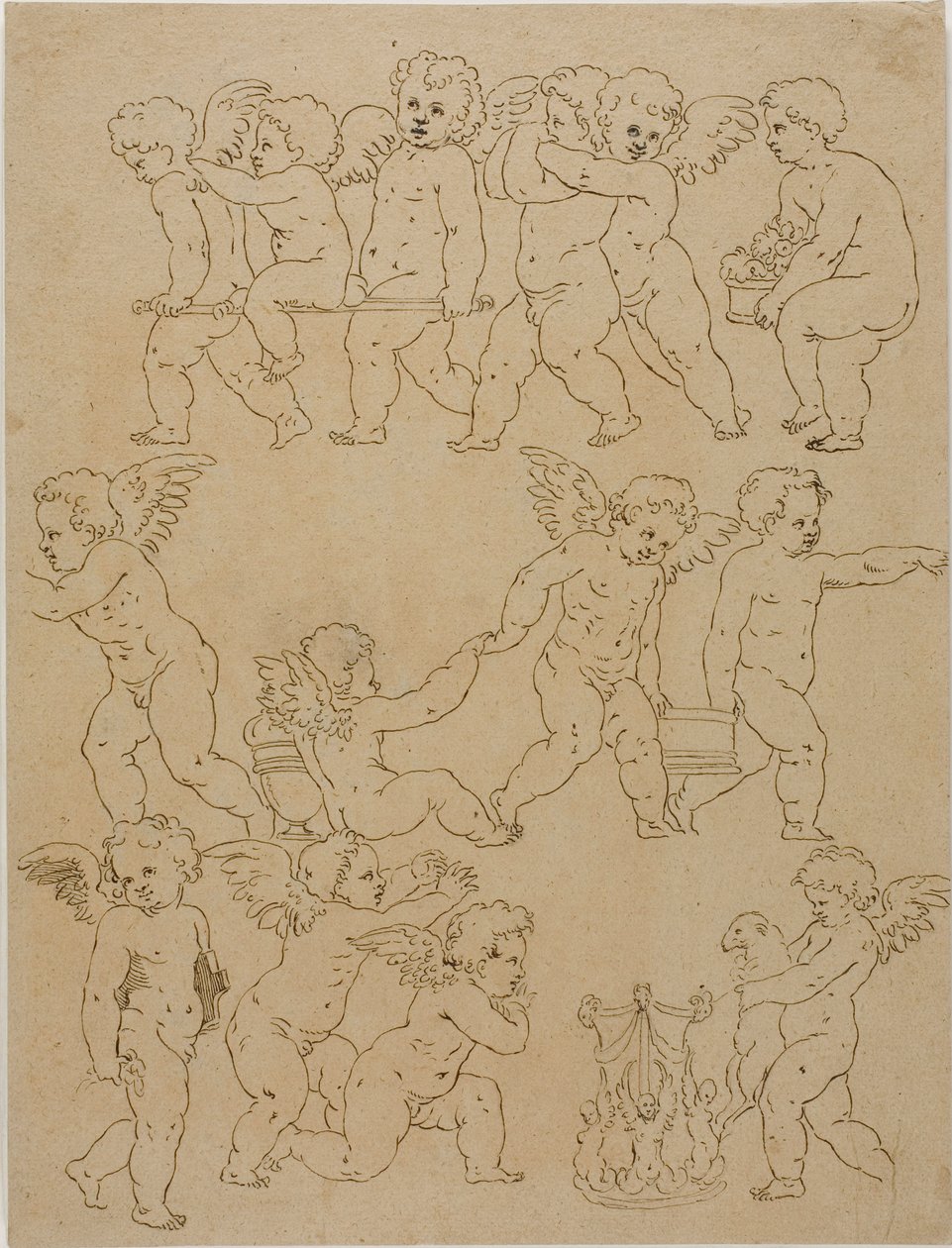 Putti che svolgono compiti da Unknown artist