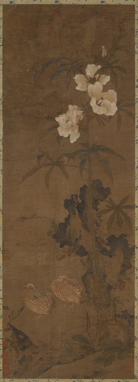Quaglie e fiori da Unknown artist