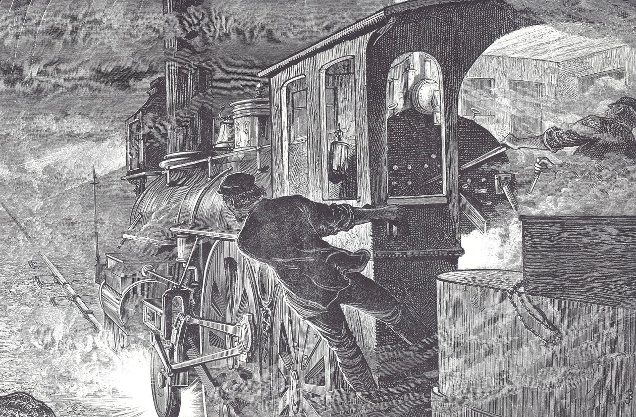 Macchinisti ferroviari, fine XIX secolo da Unknown artist