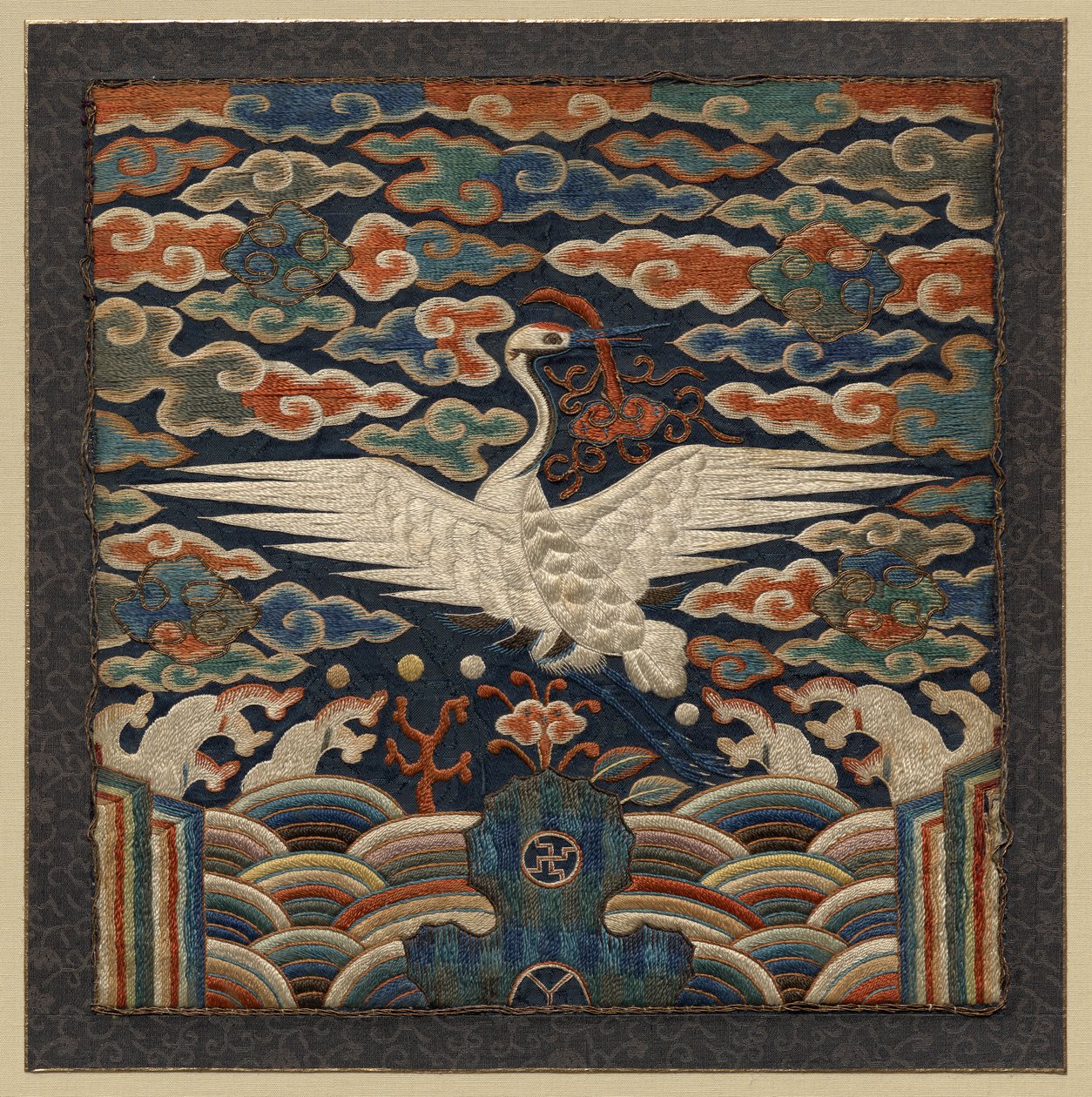 Distintivo di rango con motivo di gru singola da Unknown artist