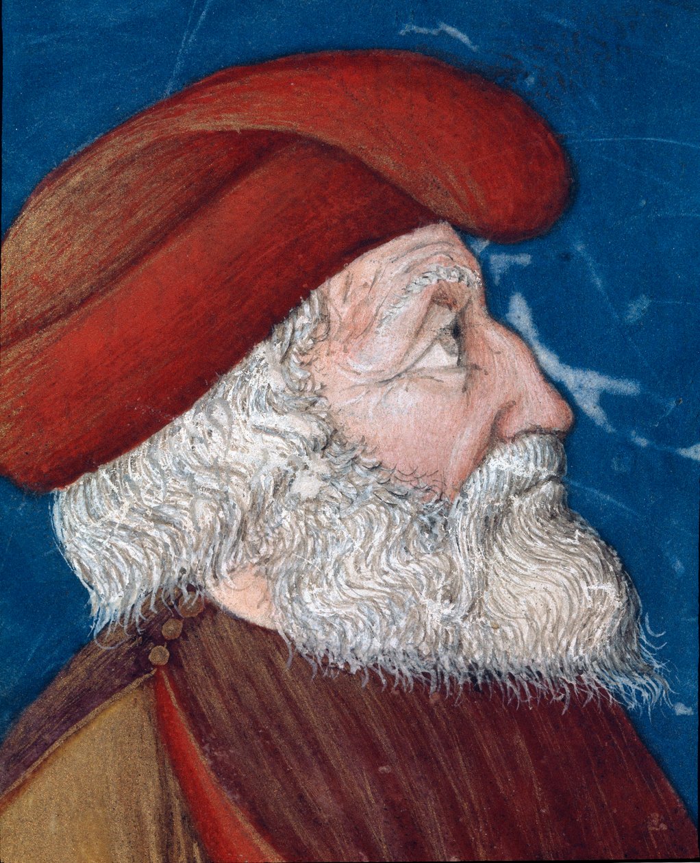 Rappresentazione di Aristide il Giusto (550-467 a.C.) statista ateniese. Miniatura tratta da "Paralleli degli uomini illustri" di Plutarco (46-125 d.C.) XV secolo. Cesena, Biblioteca Malatestiana da Unknown artist