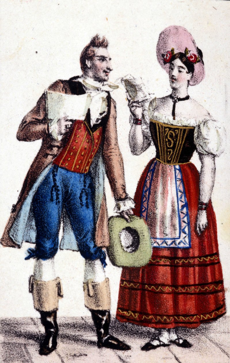 Rappresentazione di Dulcamara e Alina (interpretati rispettivamente da Frezzolini e Heinefetter) nell