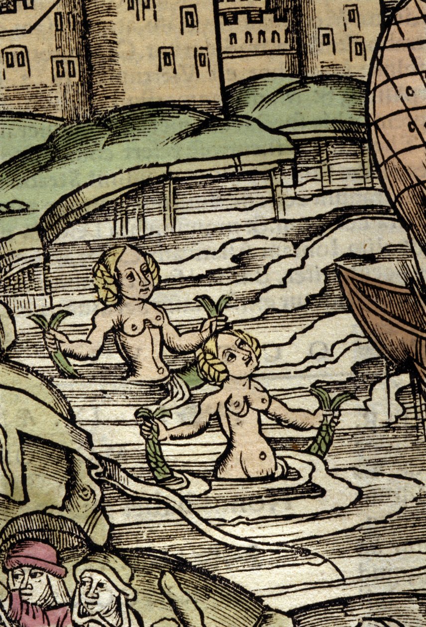 Rappresentazione delle sirene. Incisione del XVI secolo da Unknown artist