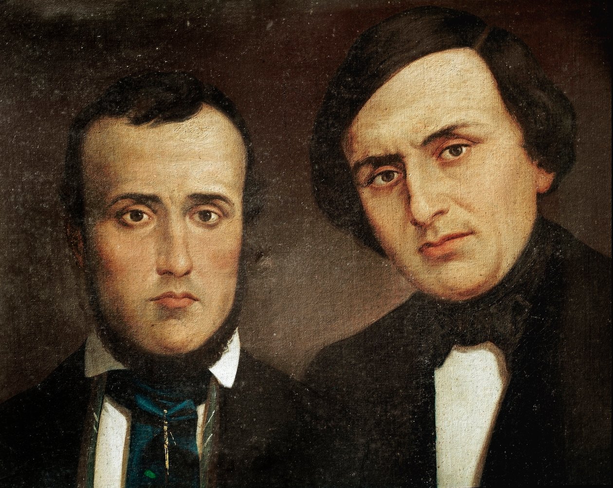Risorgimento: ritratto dei fratelli Attilio Bandiera (1810-1844) ed Emilio Bandiera (1819-1844). Dipinto anonimo. XIX secolo Roma, Istituto Storia Risorgimento da Unknown artist