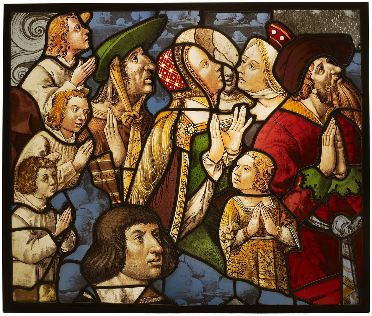Santi e fedeli in adorazione da Unknown artist