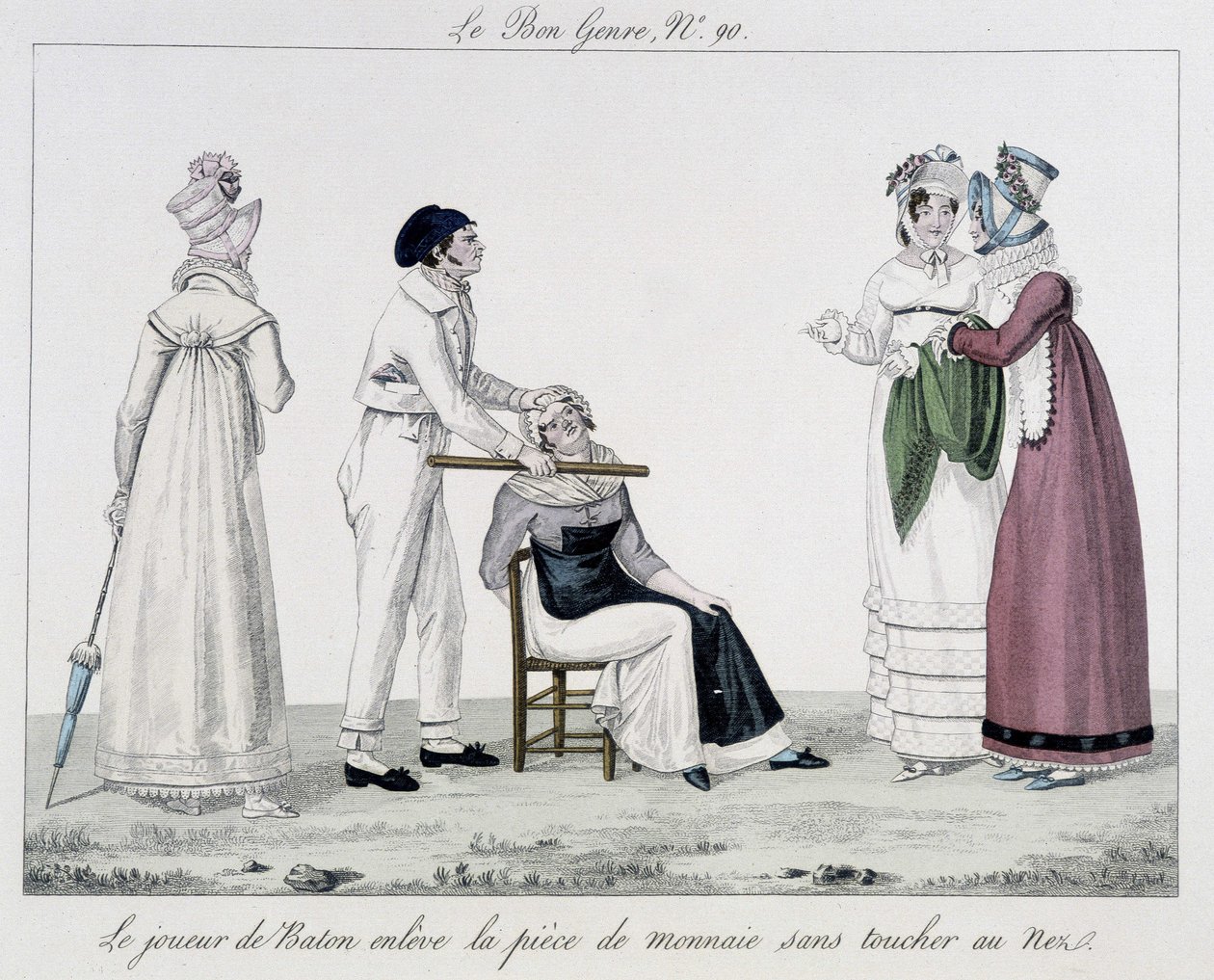 Saltimbanco: il giocatore di bastone - in Le Bon genre, inizi XIX secolo da Unknown artist