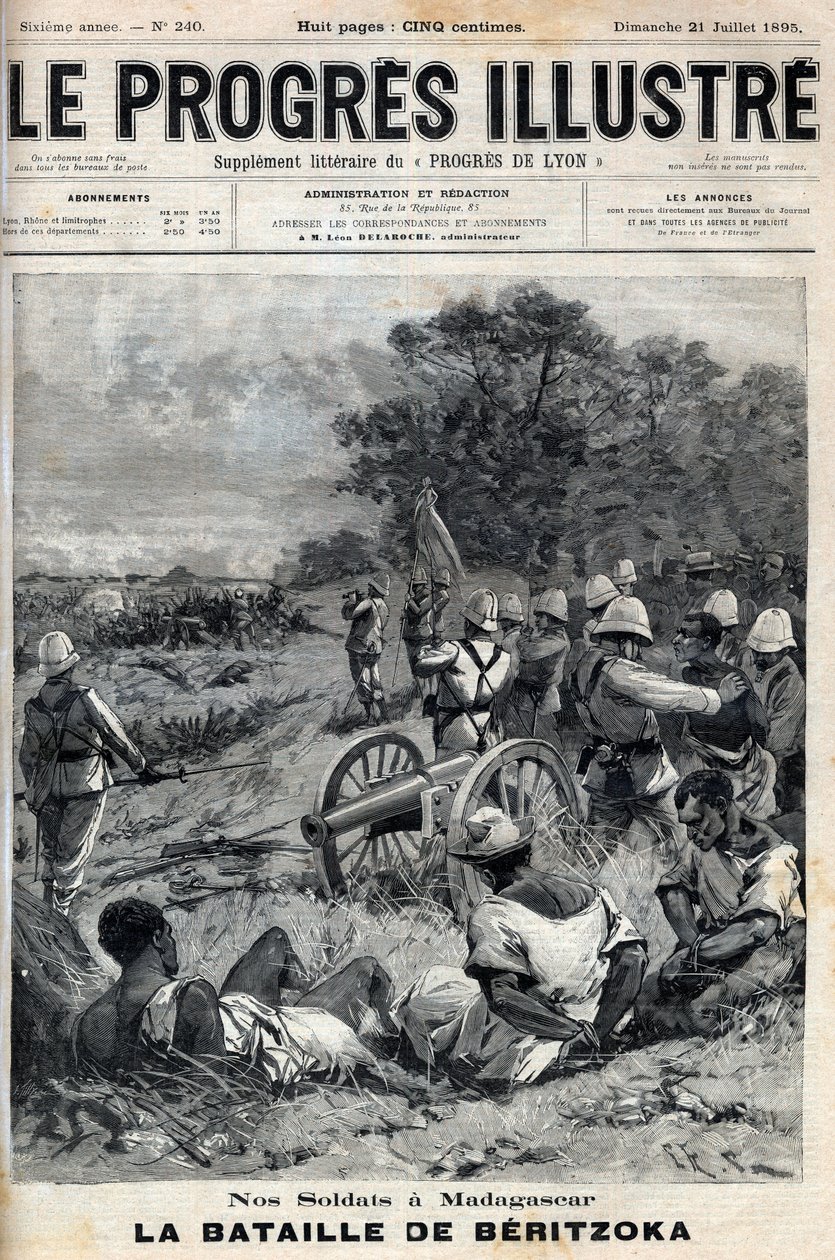 Seconda guerra franco-malgascia (1895) Beritzoka, 30 giugno da Unknown artist