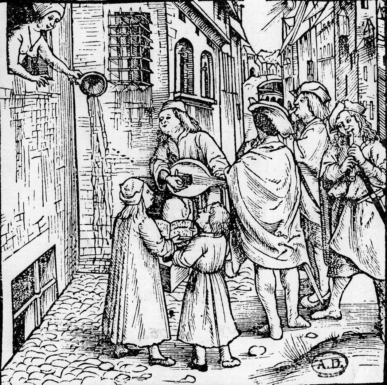 Serenata studentesca (musicisti), Basilea, circa 1500 da Unknown artist