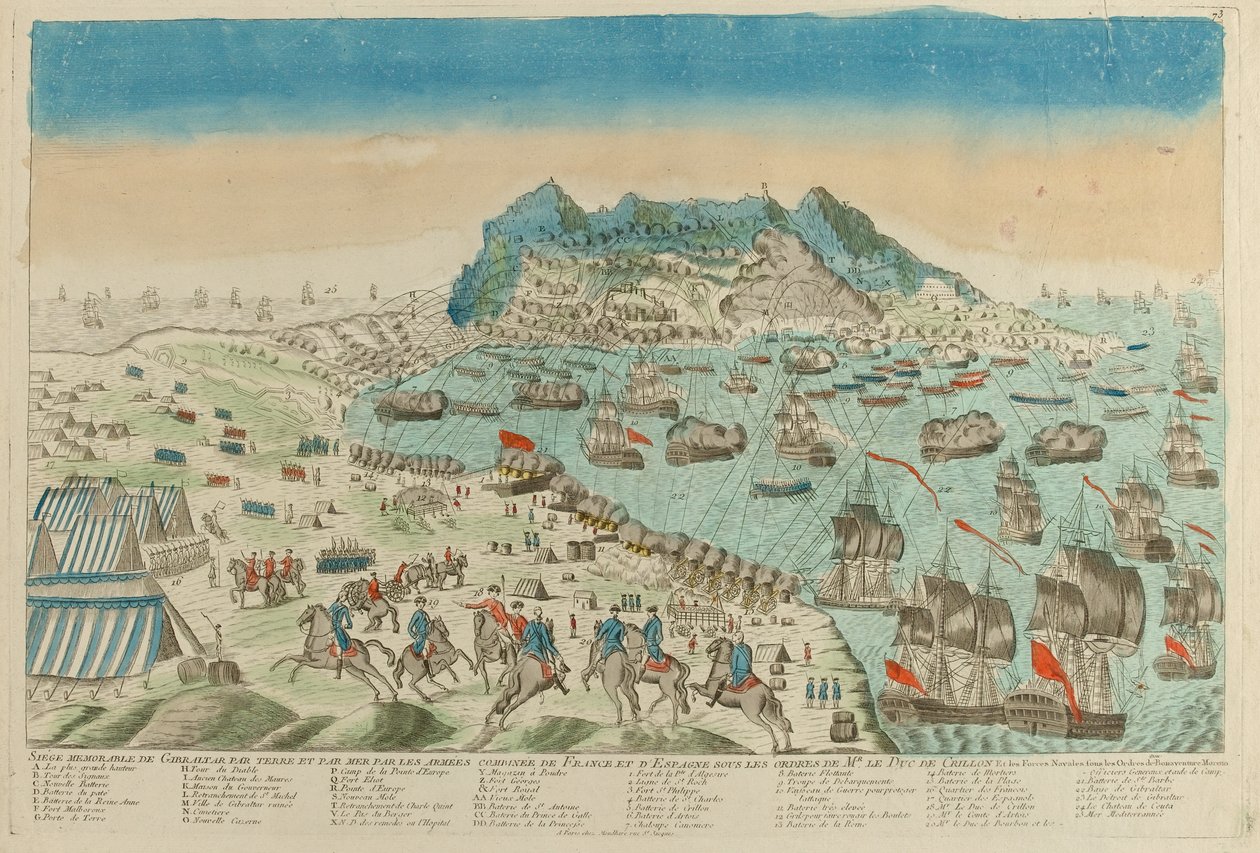 Assedio di Gibilterra, 1782 da Unknown