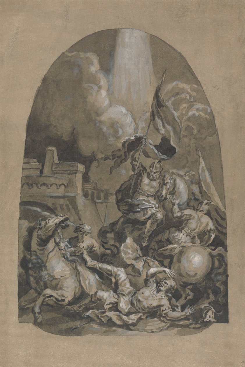 Schizzo per il Dipinto a Olio "La Conversione di San Paolo" da Unknown artist