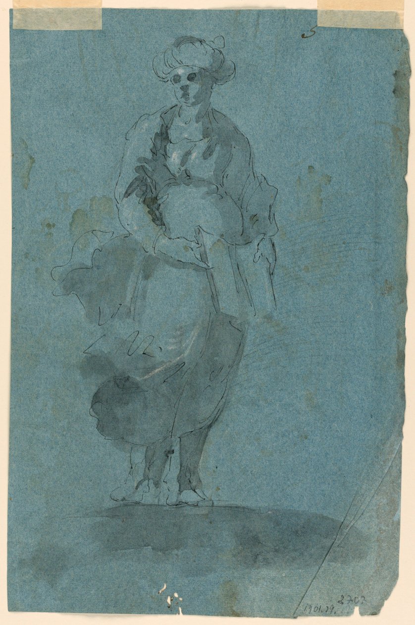 Schizzi A) Sibilla (?); B) San Giovanni che Predica da Unknown artist