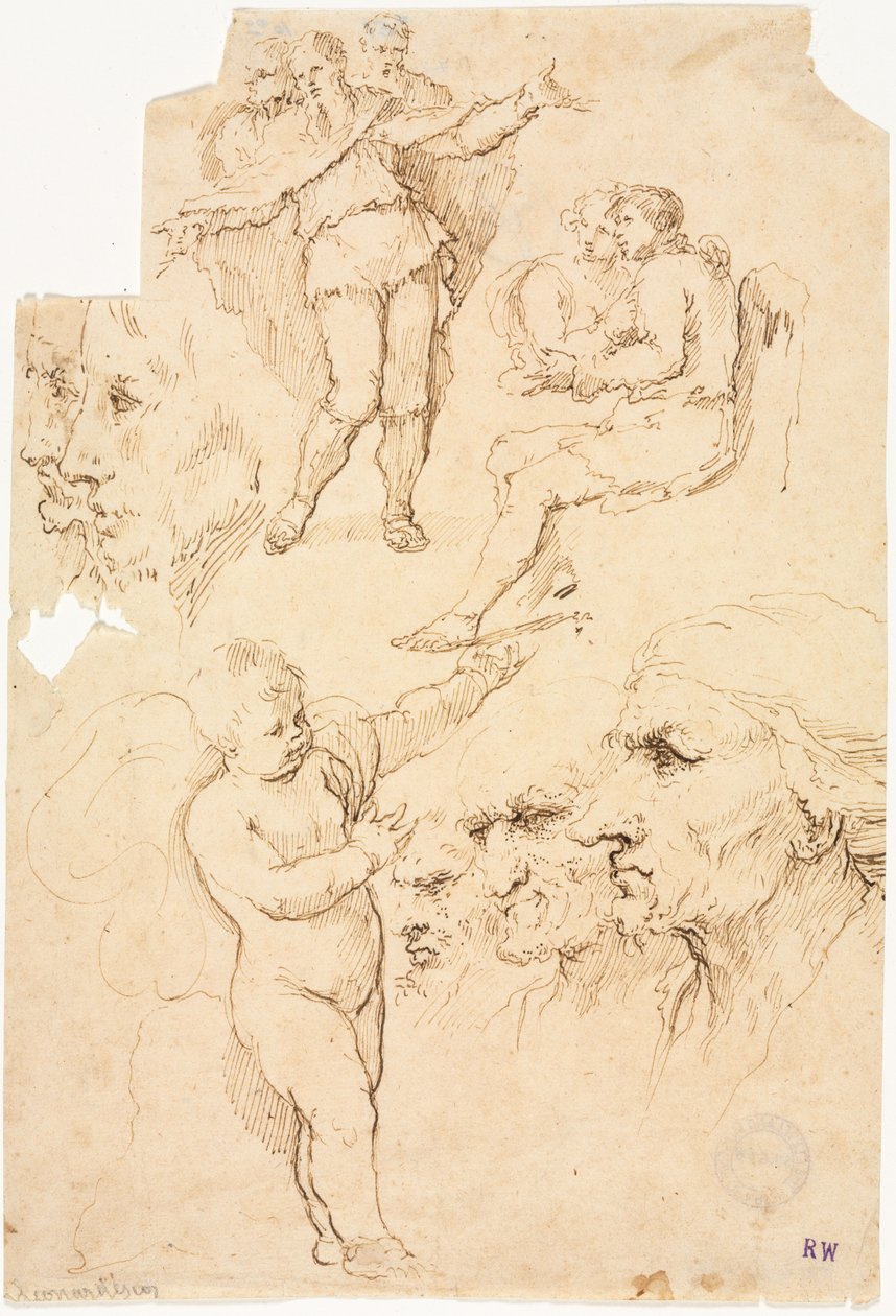 Schizzi di Teste e Figure da Unknown artist