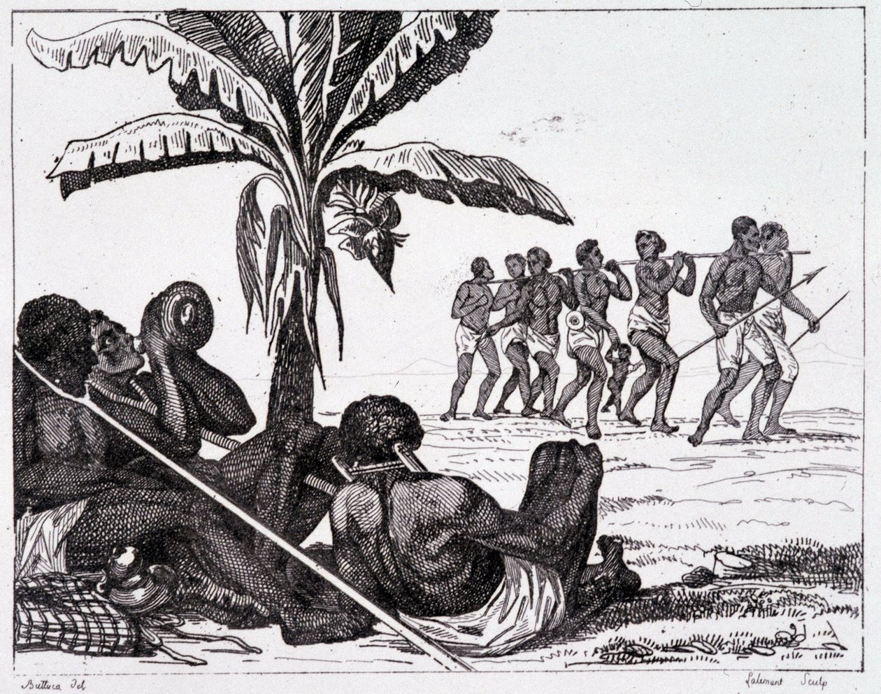 Commercio di schiavi durante un viaggio - in “Picturesque France”, T.III da Unknown artist