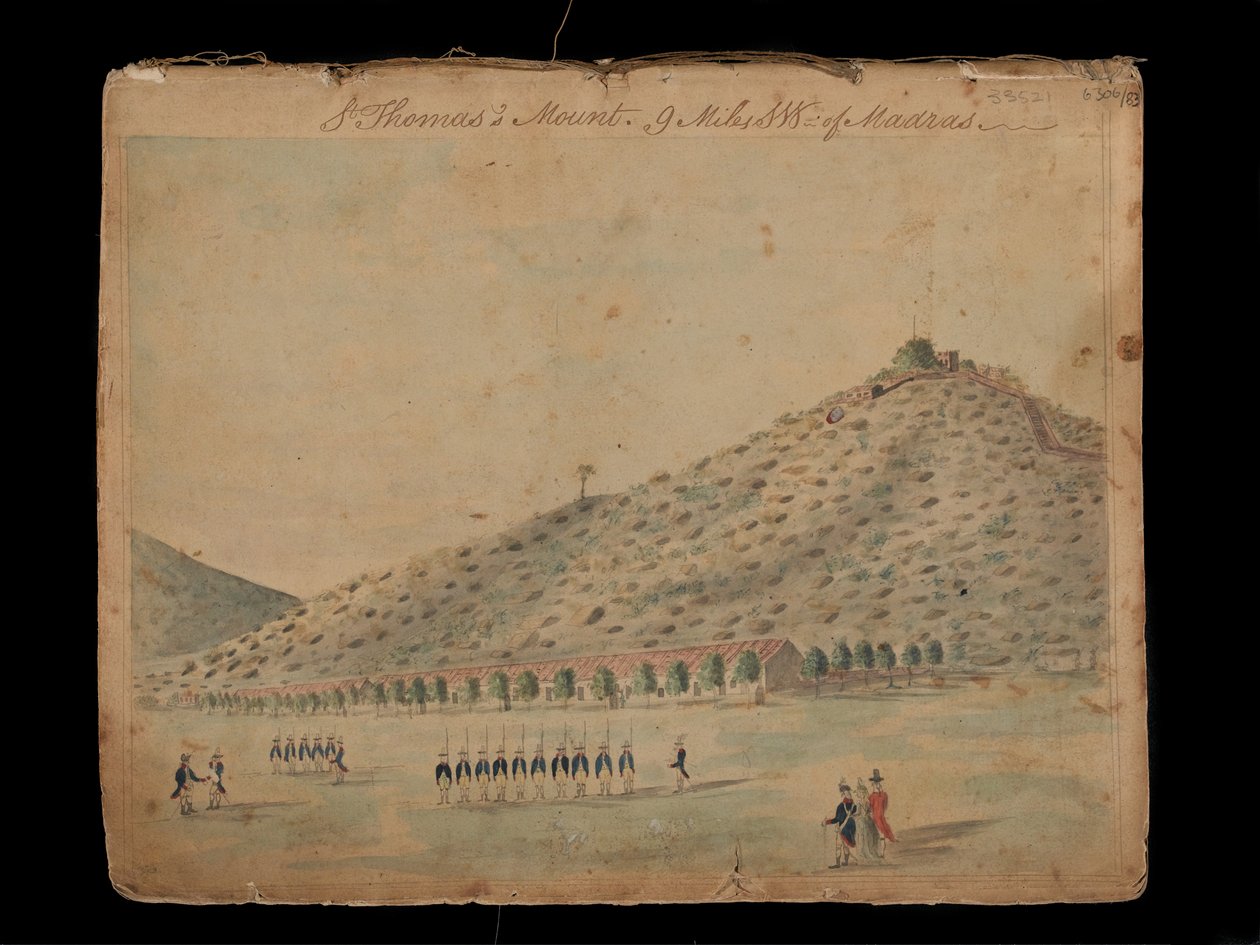 Monte San Tommaso, 9 miglia a sud-ovest di Madras da Unknown artist