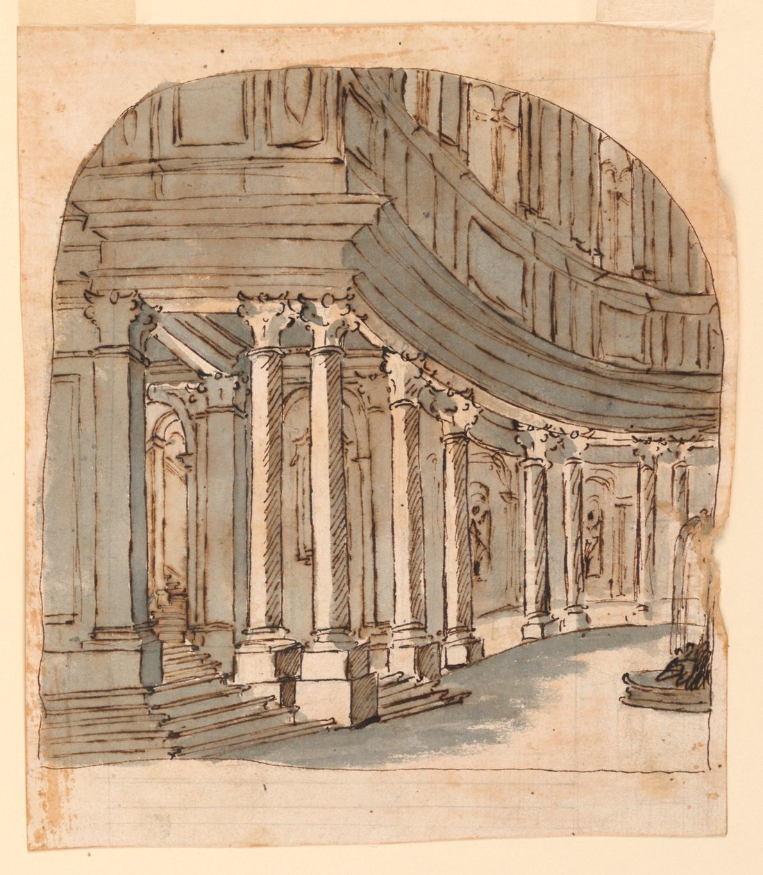 Scenografia: Portico Curvo da Unknown artist
