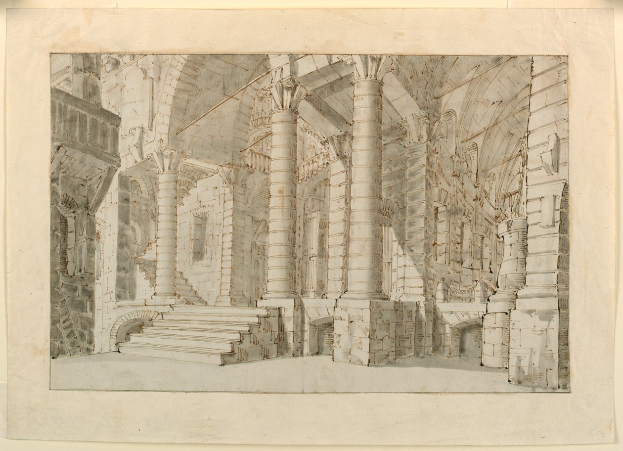 Scenografia, Interno di una Prigione da Unknown artist