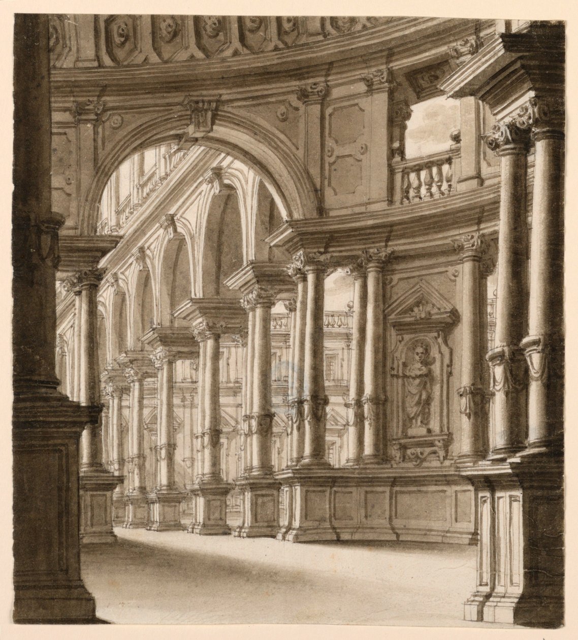 Scenografia, Interno di un portico rinascimentale da Unknown artist