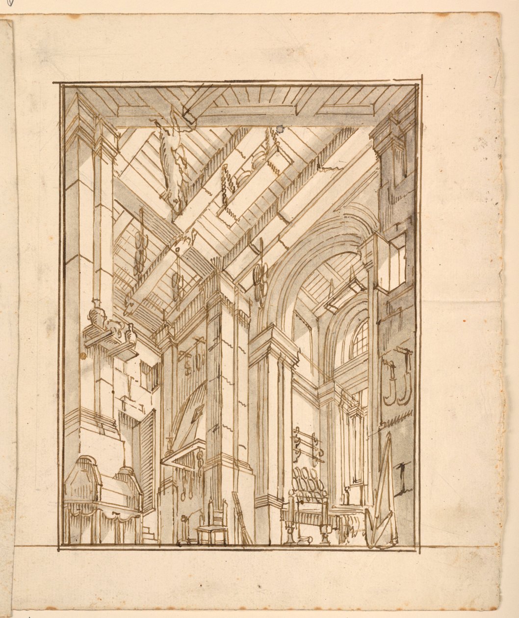 Scenografia: interno di cucina da Unknown artist