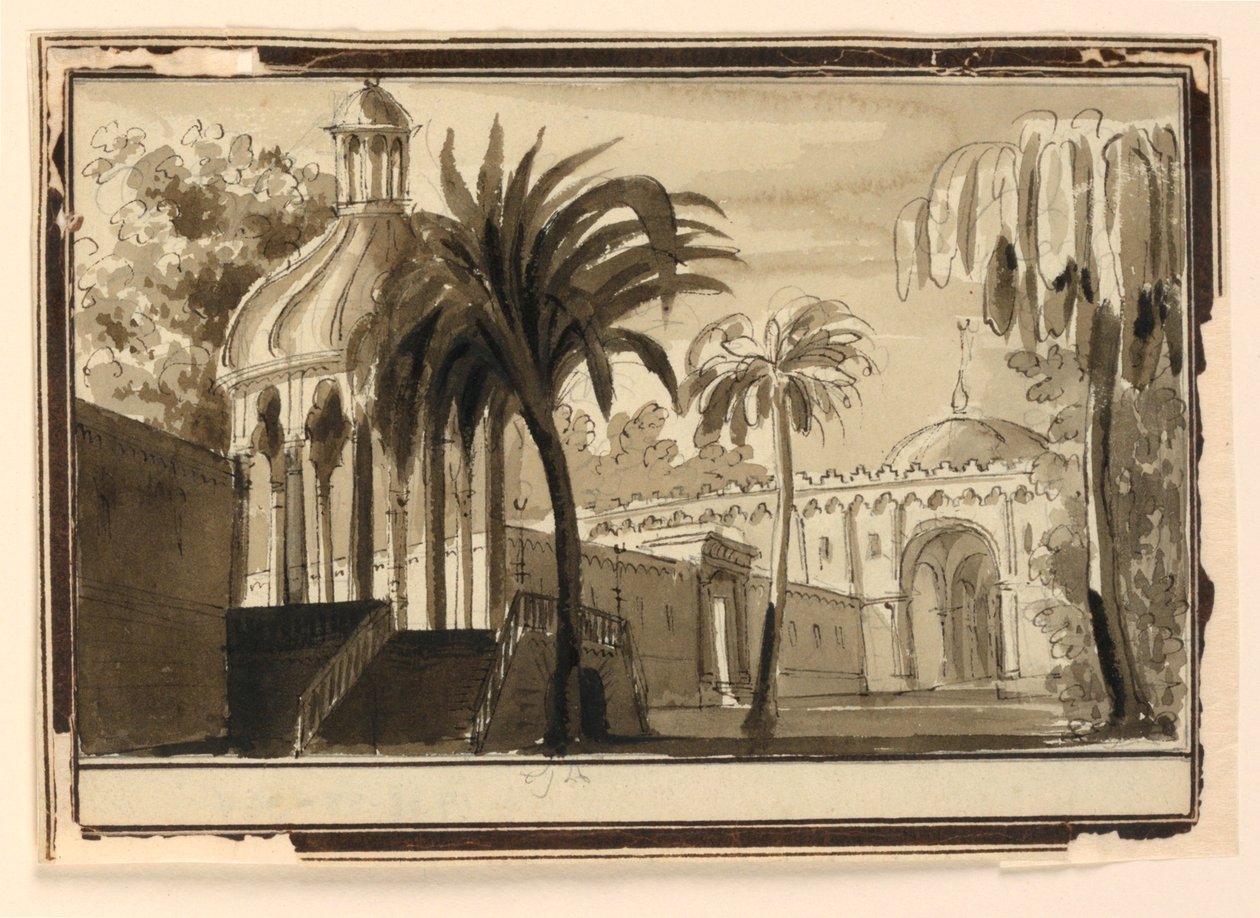 Scenografia, giardini orientali da Unknown artist