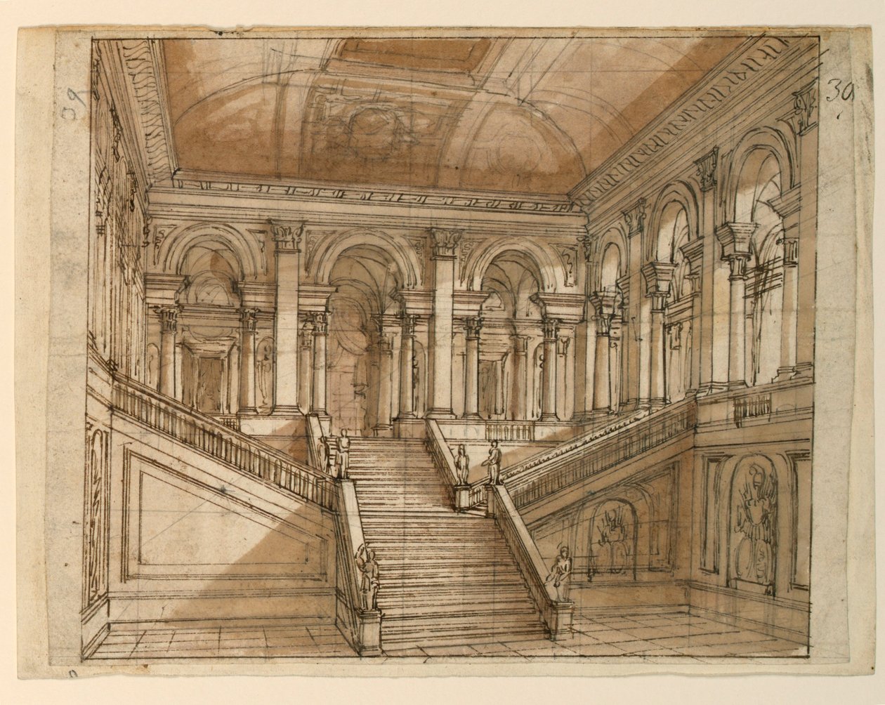 Scenografia, interno del palazzo da Unknown artist