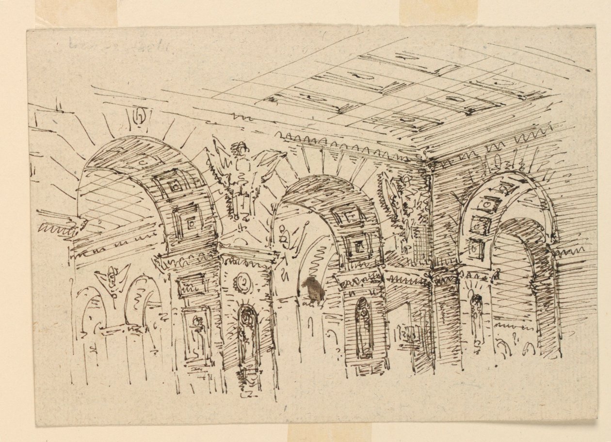 Scenografia, interno del palazzo da Unknown artist