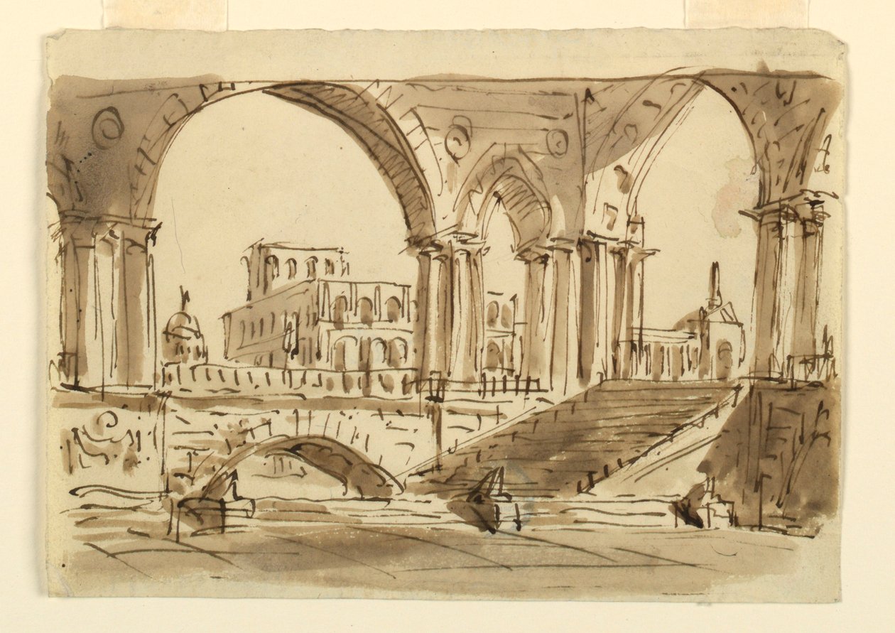 Design di Scena, Portico e Scale da Unknown artist