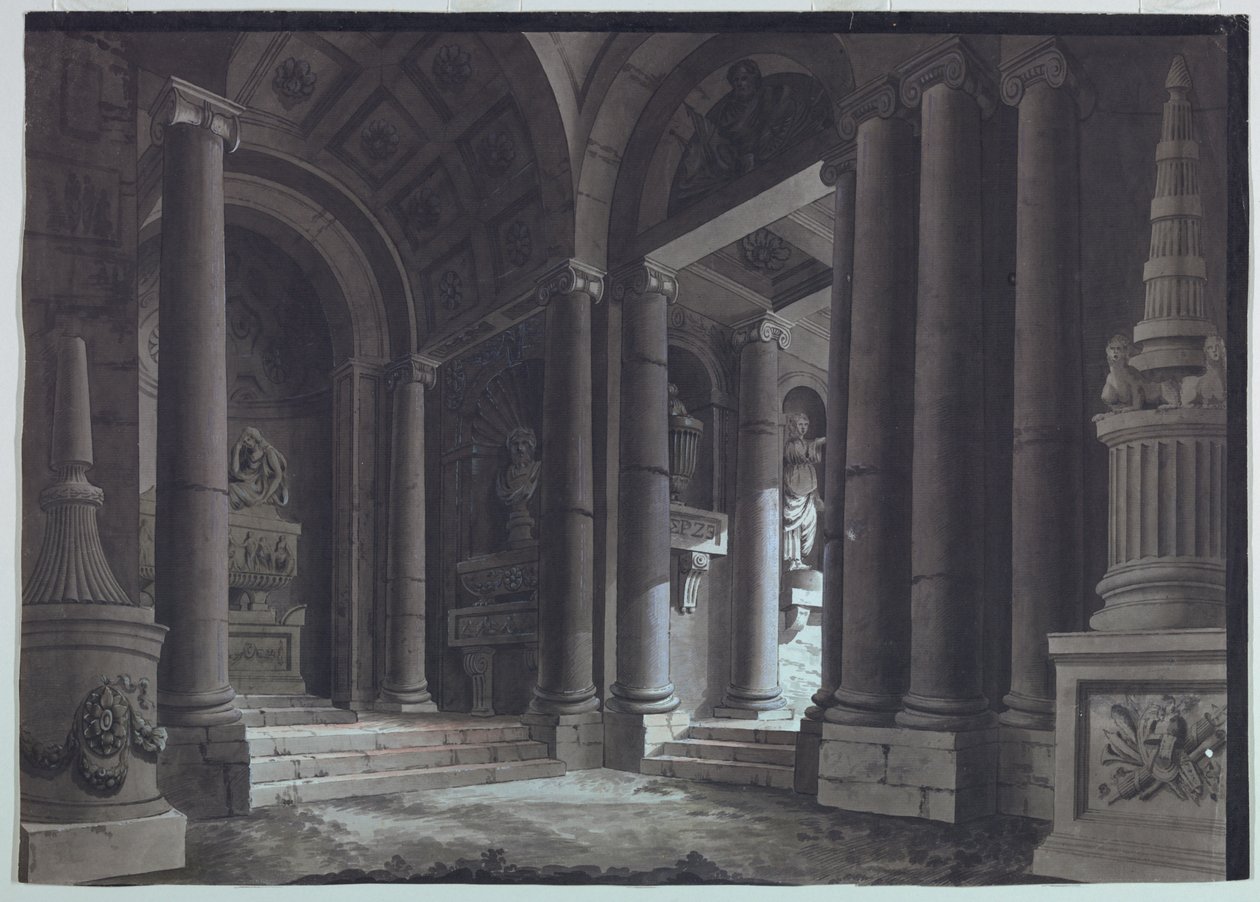 Progetto di Scena, Sala Sepolcrale da Unknown artist