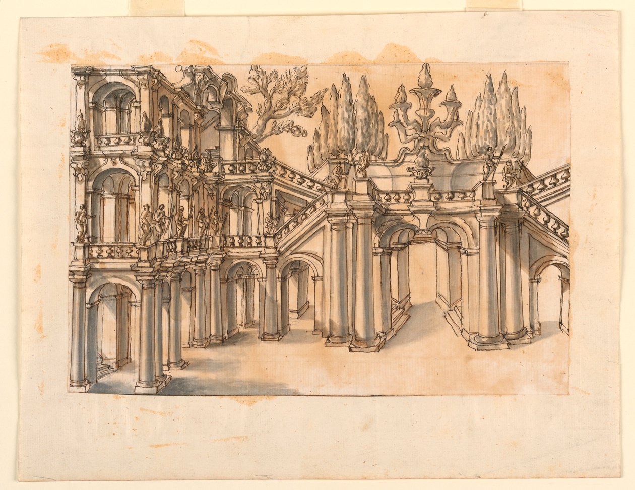 Scenografia: Scala nel parco da Unknown artist
