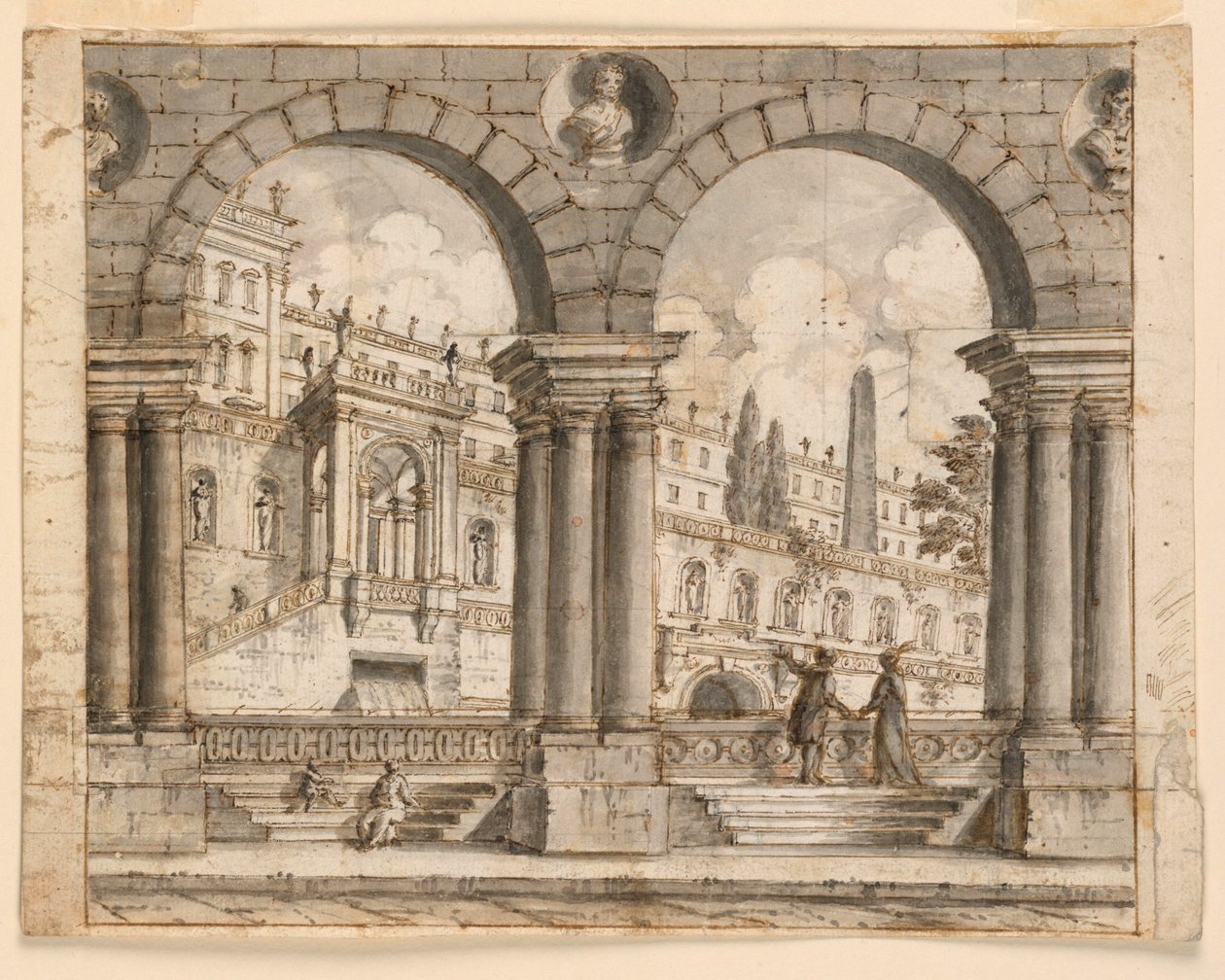 Scenografia, strada e palazzi da Unknown artist