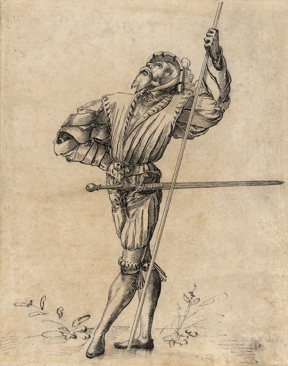 Landsknecht in piedi da Unknown artist