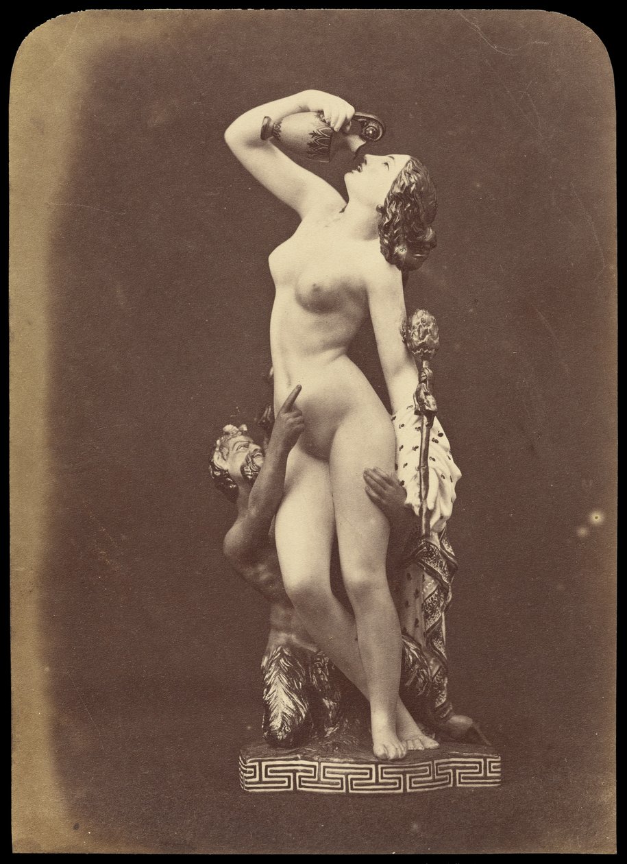 [Statua di donna e satiro] da Unknown artist