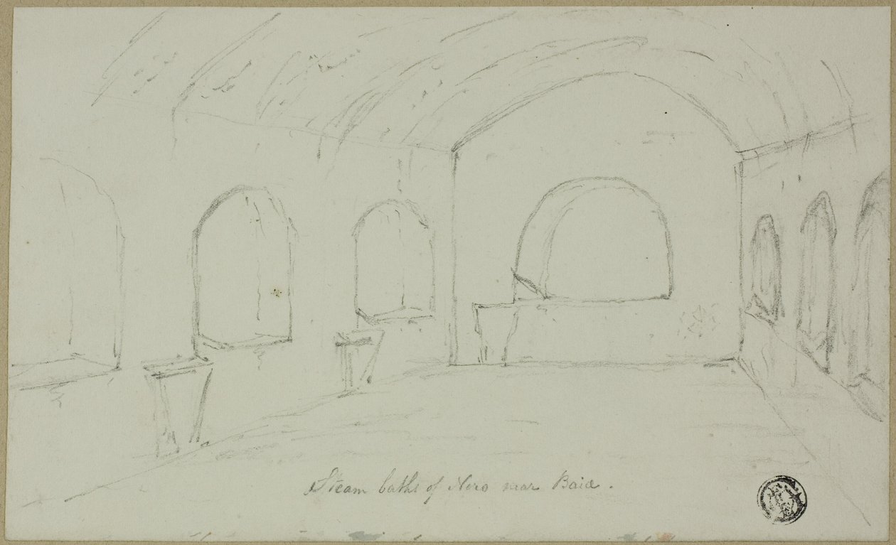 Bagni di vapore di Nerone vicino a Baiae da Unknown artist