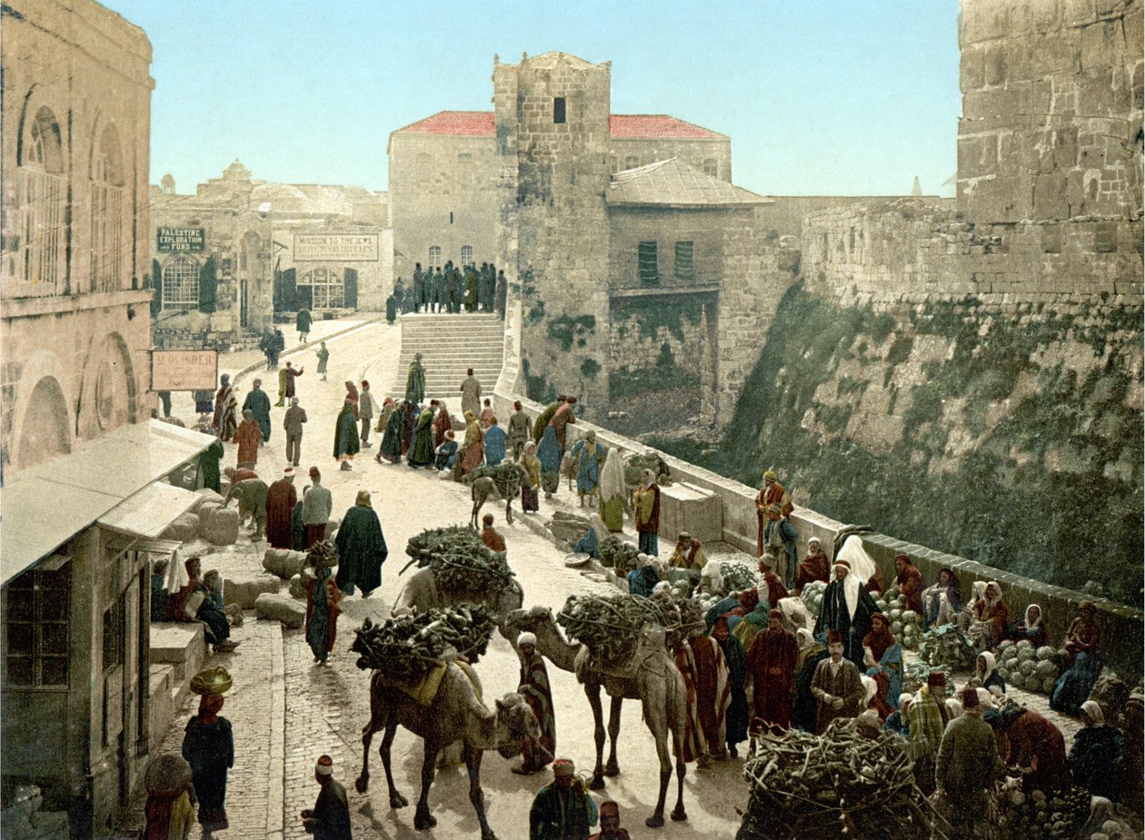 Strada della Torre di Davide, il Bazar. Gerusalemme. da Unknown artist