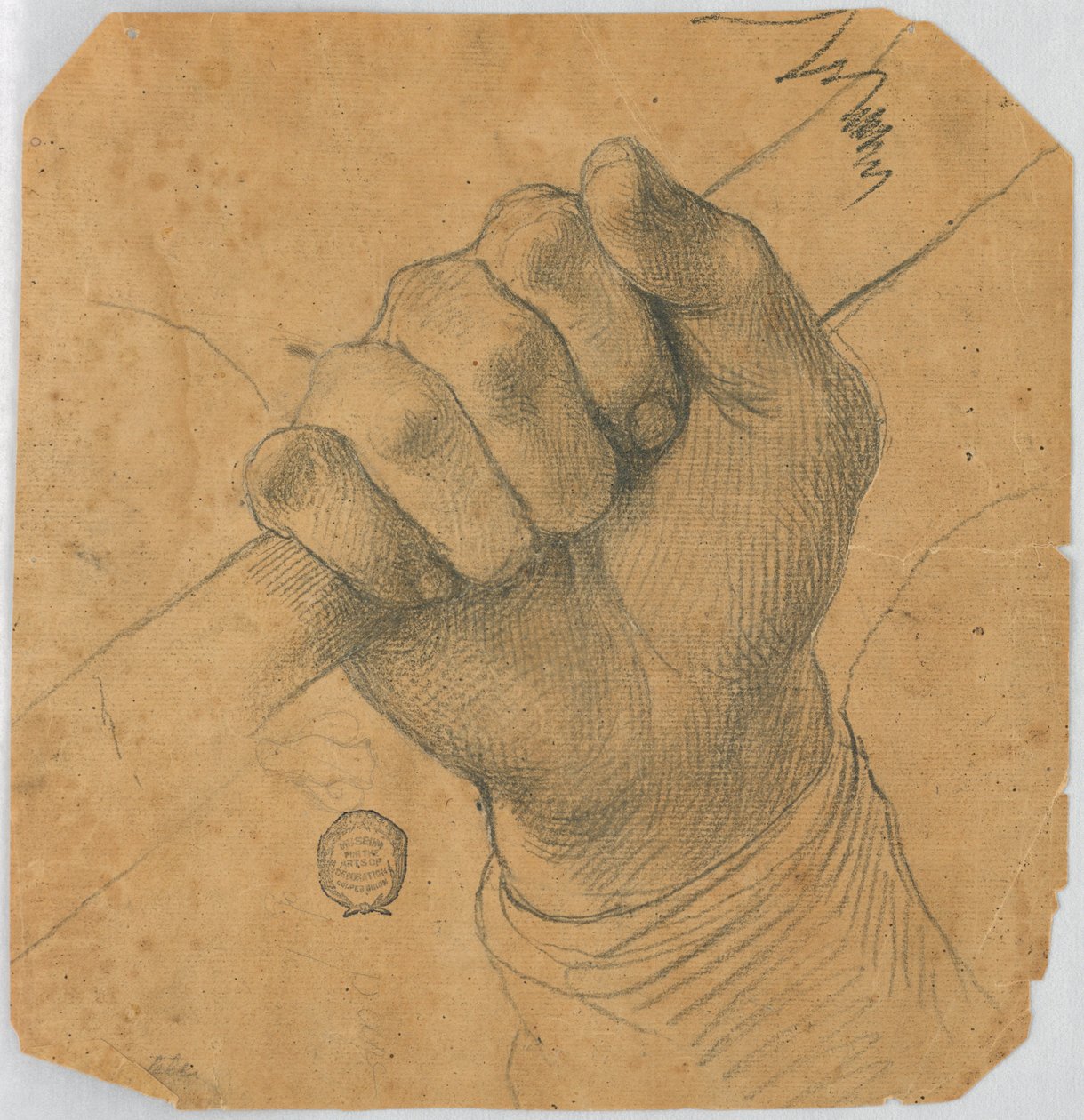 Studio: La mano di un uomo che tiene un bastone da Unknown artist
