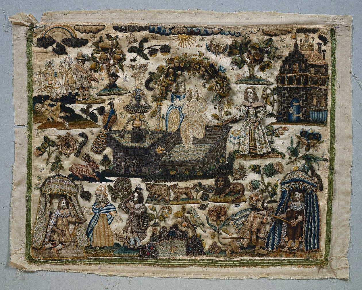Pannello di ricamo: Storia di Davide e Betsabea da Unknown artist