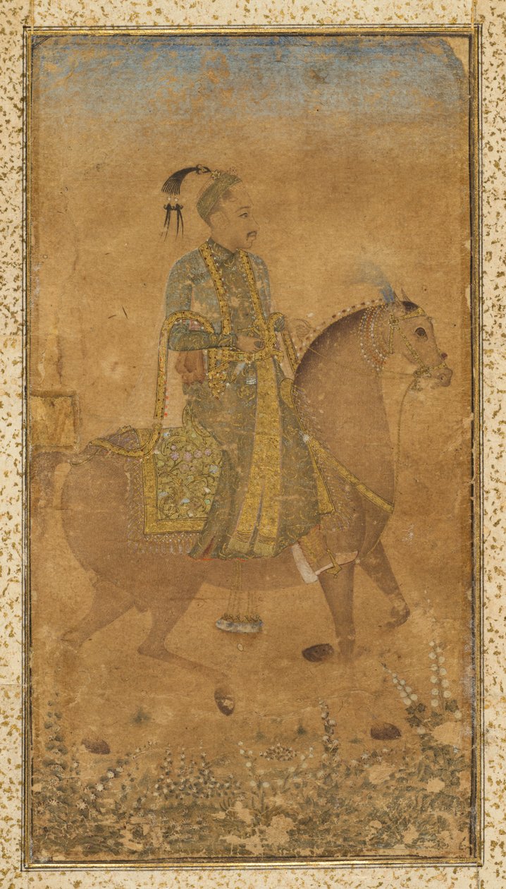 Sultano Abdullah Qutb Shah (1614-74) a cavallo da Unknown artist