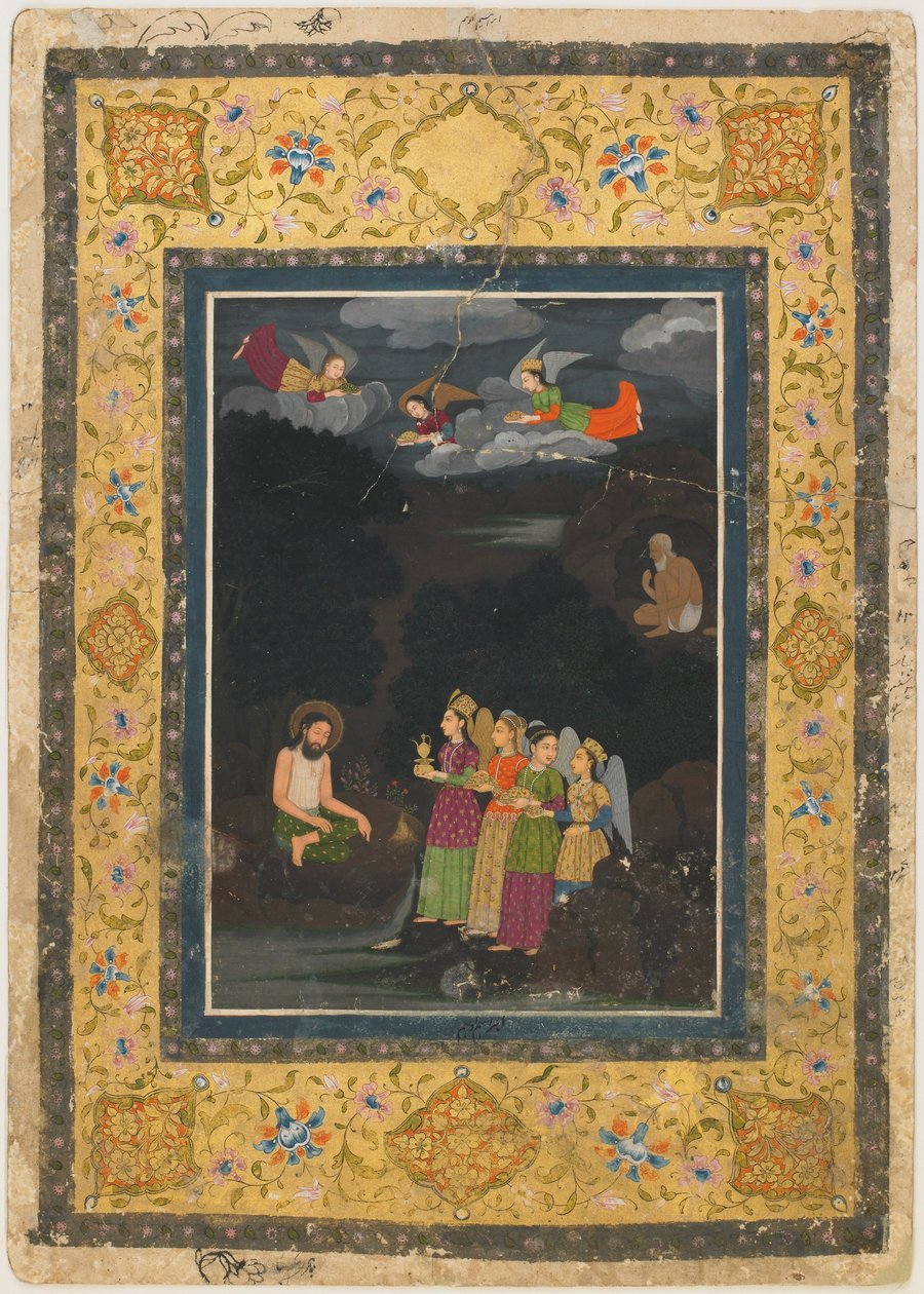Sultano Ibrahim ibn Adham di Balkh visitato dagli angeli da Unknown artist