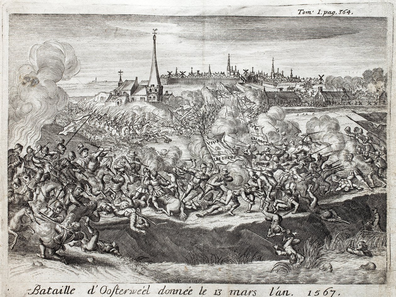 La battaglia di Oosterweel (Paesi Bassi), tenutasi il 13 marzo 1567, il primo scontro della Guerra degli Ottant