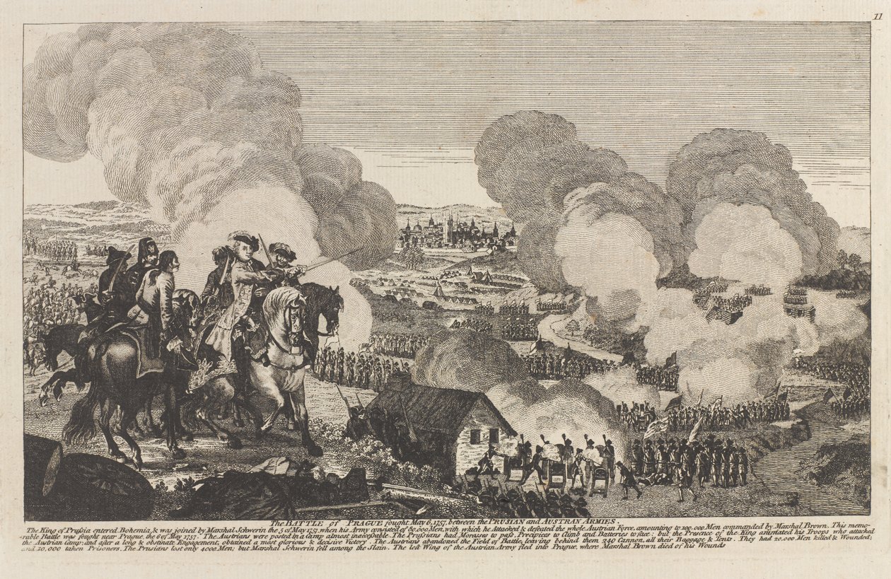 La battaglia di Praga, 6 maggio 1757 da Unknown artist